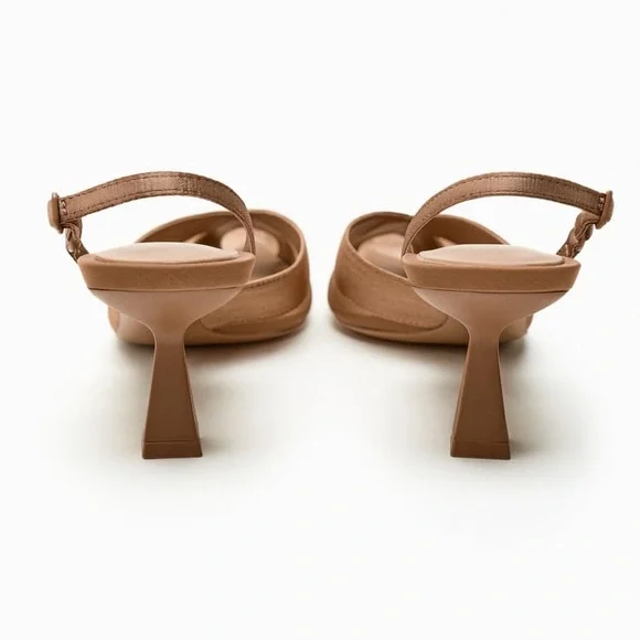 ZARA MESH SLINGBACK HEELS - Picture 7 of 8